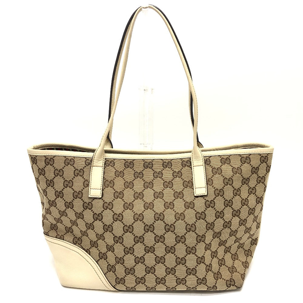 GUCCI Shoulder Bag 169946 GG canvas / leather Ivory GG Newbrit Women Used Authentic