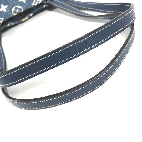 LOUIS VUITTON Shoulder Bag M59608 Monogram denim canvas, leather blue Monogram Denim Jacquard On the Go MM Women Used Authentic