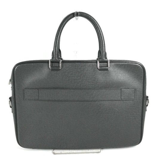 LOUIS VUITTON Business bag M30643 Taiga Leather black Taiga PortoDocument Business PDV mens Secondhand Authentic
