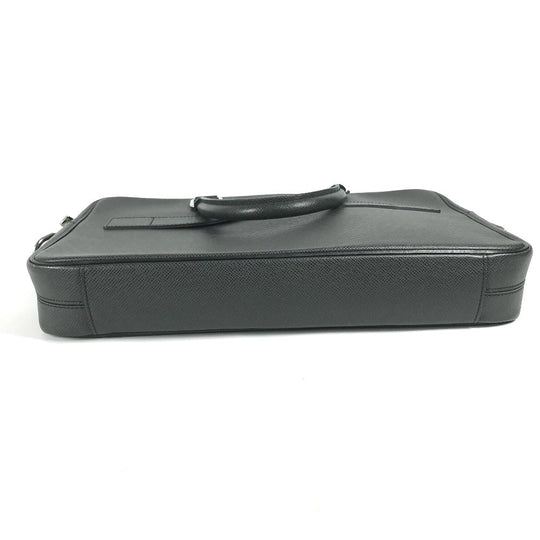 LOUIS VUITTON Business bag M30643 Taiga Leather black Taiga PortoDocument Business PDV mens Secondhand Authentic