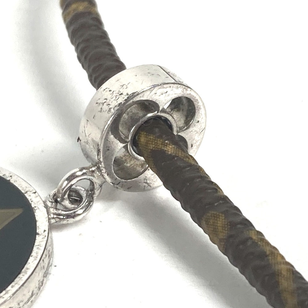 LOUIS VUITTON Necklace M65436 Monogram canvas, SV925 Brown Monogram Pandanty Fleur