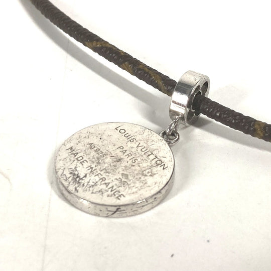 LOUIS VUITTON Necklace M65436 Monogram canvas, SV925 Brown Monogram Pandanty Fleur