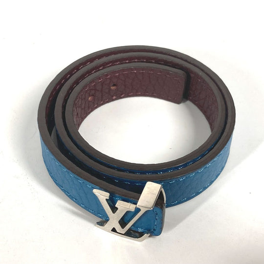 LOUIS VUITTON bracelet M6015E Taurillon Clemence Leather blue Bracelet LV