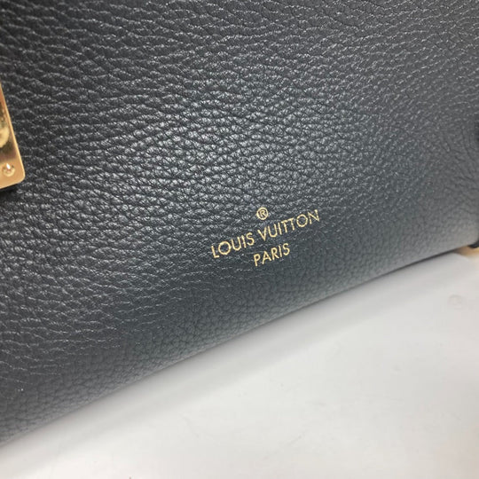 LOUIS VUITTON Handbag M23817 Leather , Grained Calf Leather black Clutch bag pouch Side Trunk PM Women Used Authentic