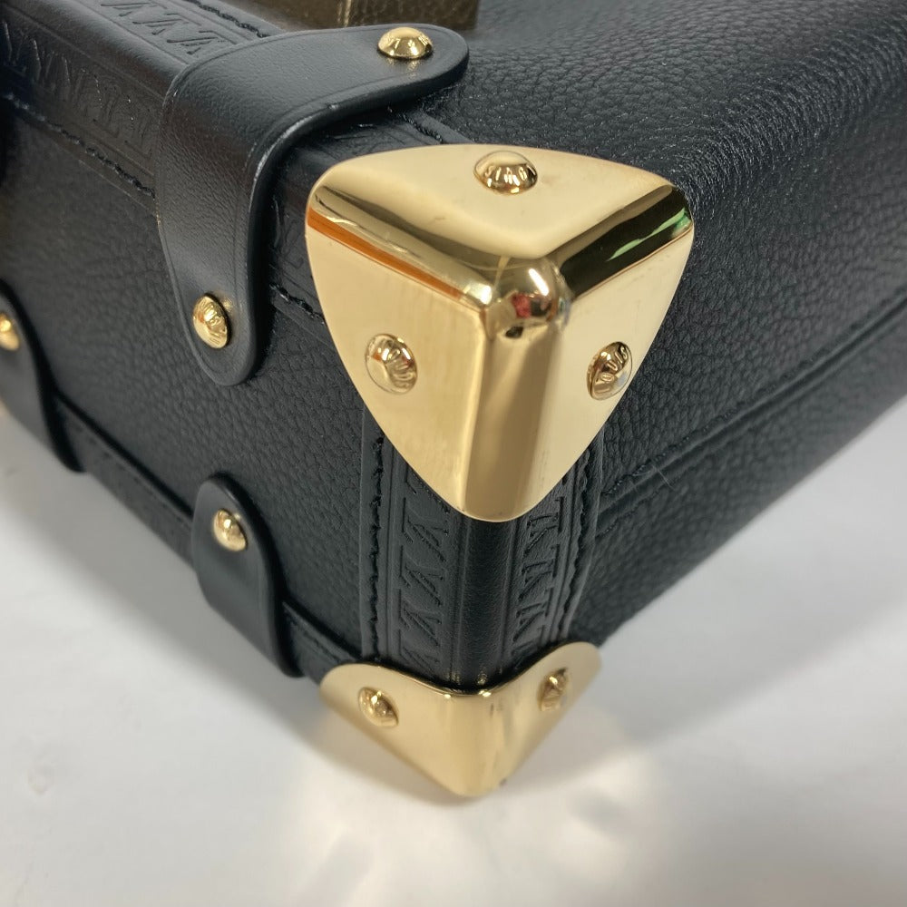 LOUIS VUITTON Handbag M23817 Leather , Grained Calf Leather black Clutch bag pouch Side Trunk PM Women Used Authentic