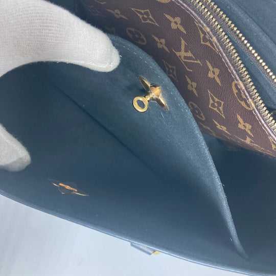 LOUIS VUITTON Handbag M43550 Monogram canvas Brown Monogram Flower tote Women Used Authentic
