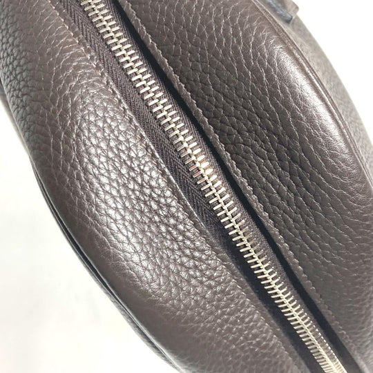 HERMES Business bag Taurillon Clemence Brown bag handbag Victoria 2 mens Used Authentic