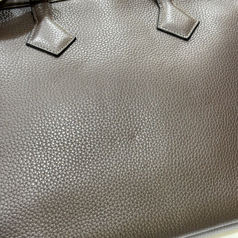 HERMES Business bag Taurillon Clemence Brown bag handbag Victoria 2 mens Used Authentic