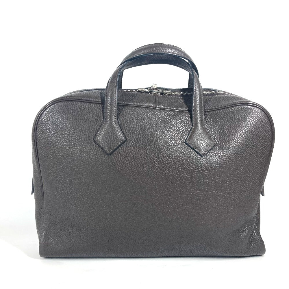 HERMES Business bag Taurillon Clemence Brown bag handbag Victoria 2 mens Used Authentic