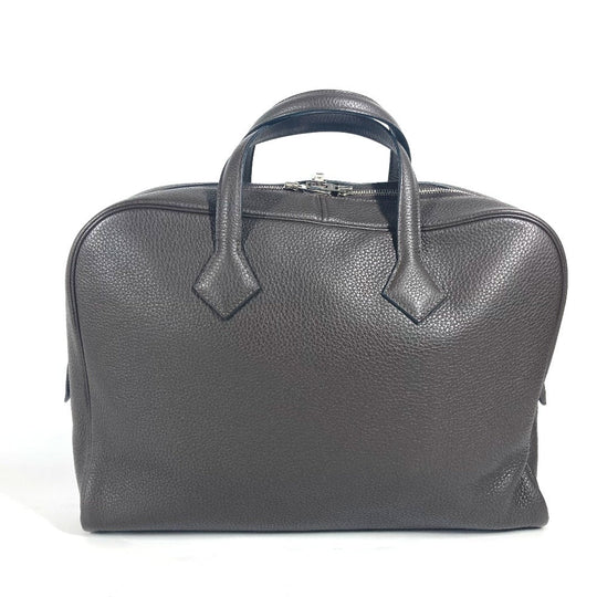 HERMES Business bag Taurillon Clemence Brown bag handbag Victoria 2 mens Used Authentic