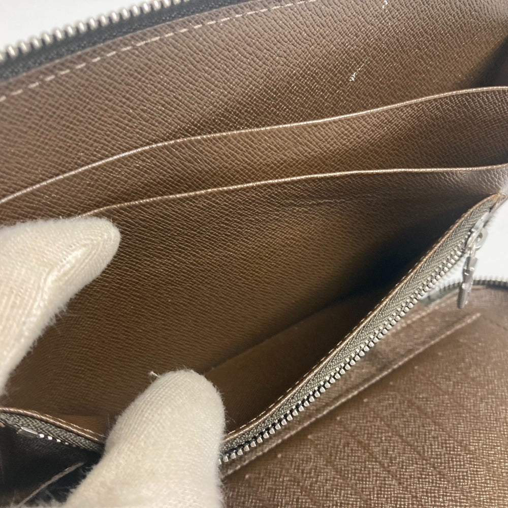 LOUIS VUITTON Long Wallet Purse M30658 Taiga Leather Brown Taiga Organizer Atoll mens Used Authentic