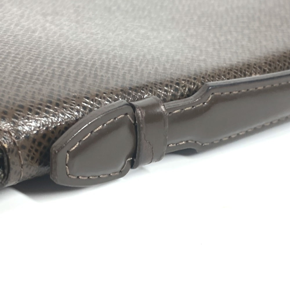 LOUIS VUITTON Long Wallet Purse M30658 Taiga Leather Brown Taiga Organizer Atoll mens Used Authentic