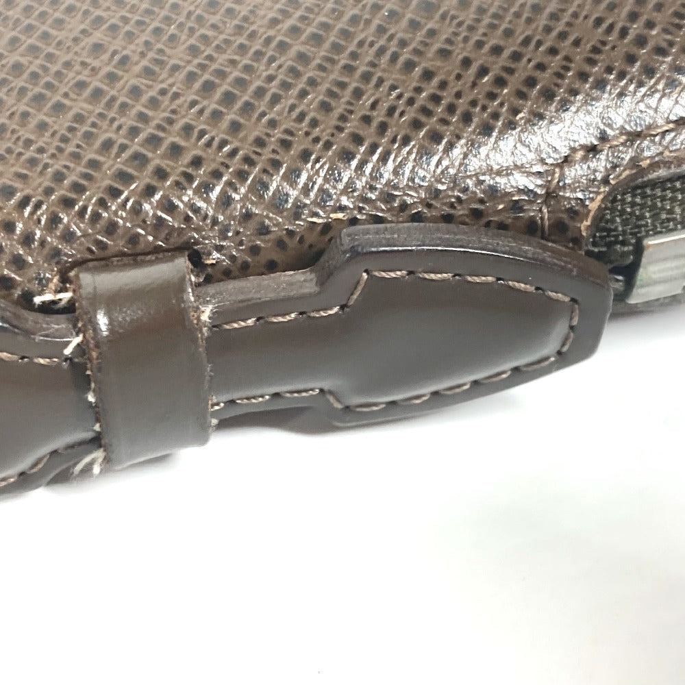 LOUIS VUITTON Long Wallet Purse M30658 Taiga Leather Brown Taiga Organizer Atoll mens Used Authentic