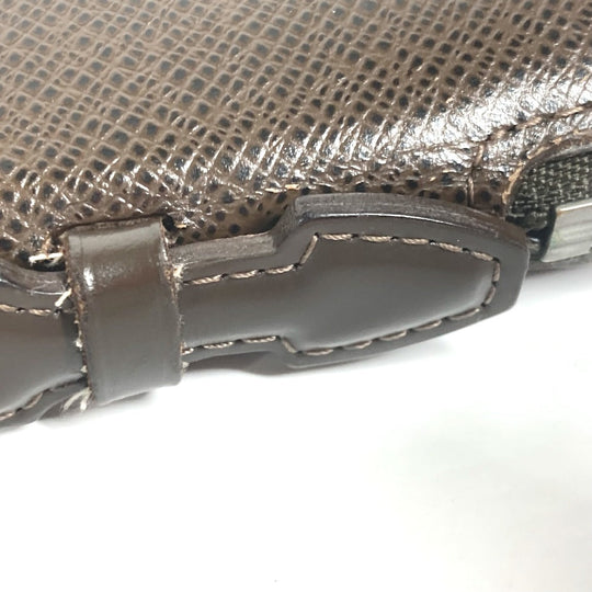 LOUIS VUITTON Long Wallet Purse M30658 Taiga Leather Brown Taiga Organizer Atoll mens Used Authentic