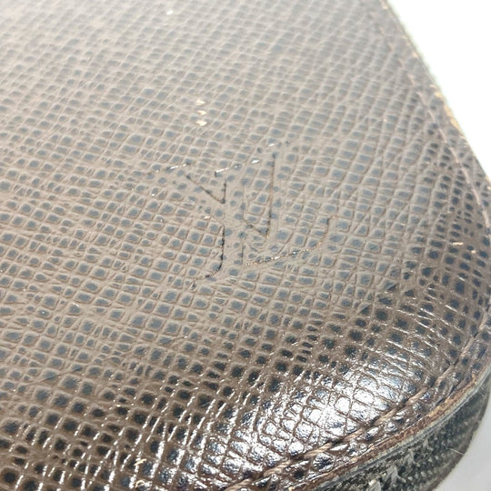 LOUIS VUITTON Long Wallet Purse M30658 Taiga Leather Brown Taiga Organizer Atoll mens Used Authentic