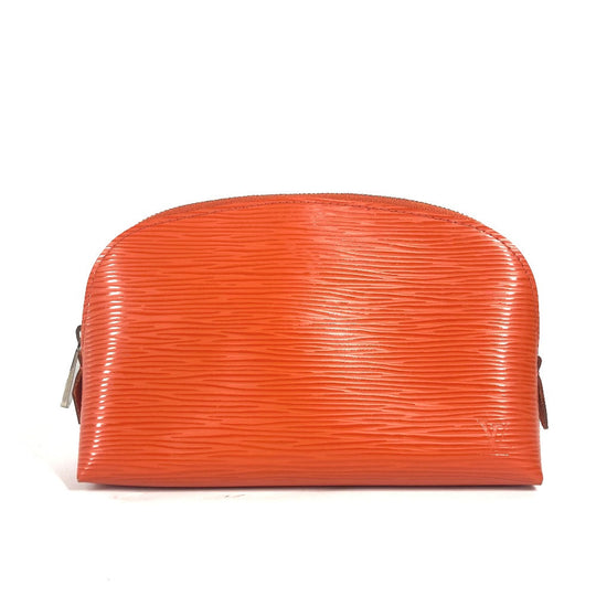 LOUIS VUITTON Cosmetics Pouch M40642 Epi Leather Orange Epi Pochette Cosmetic PM Women Used Authentic