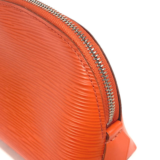 LOUIS VUITTON Cosmetics Pouch M40642 Epi Leather Orange Epi Pochette Cosmetic PM Women Used Authentic