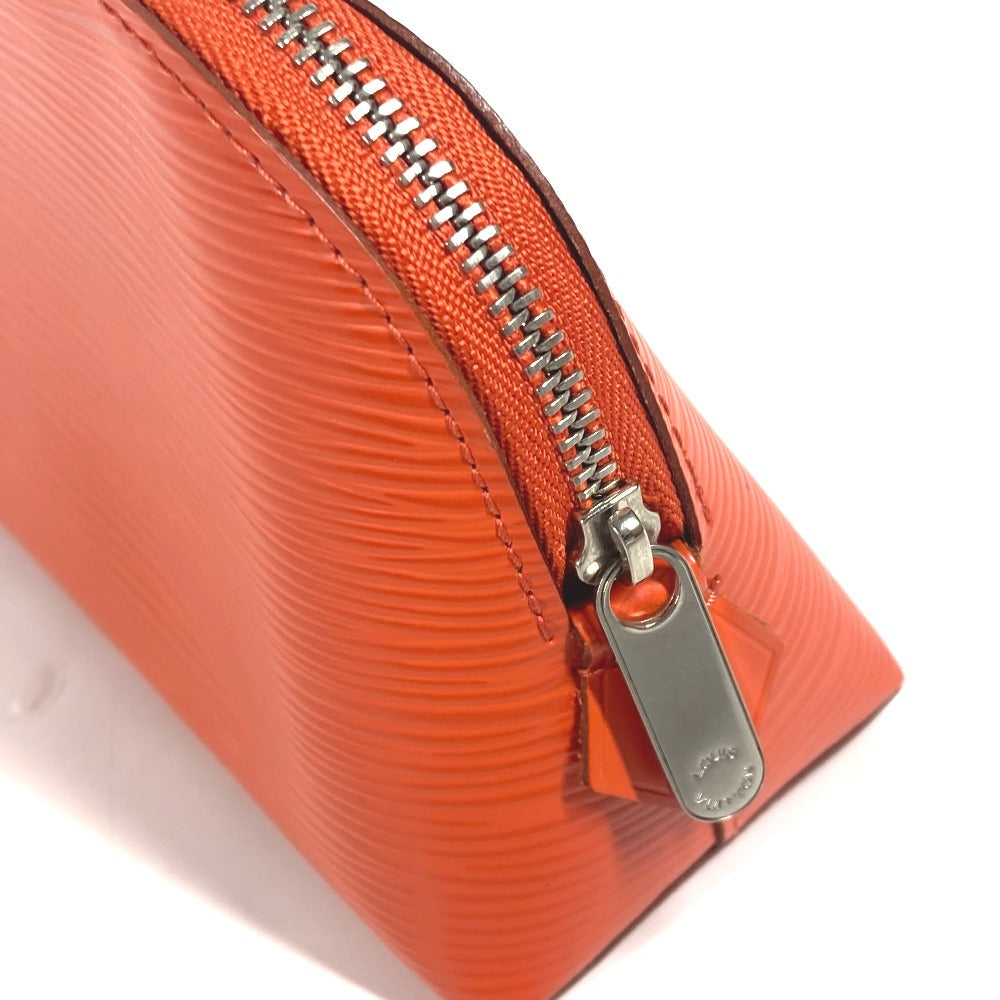 LOUIS VUITTON Cosmetics Pouch M40642 Epi Leather Orange Epi Pochette Cosmetic PM Women Used Authentic