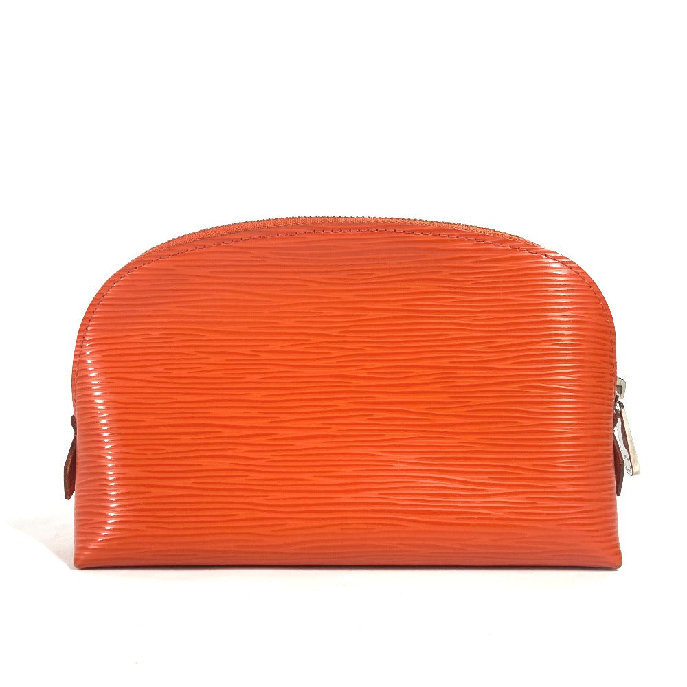 LOUIS VUITTON Cosmetics Pouch M40642 Epi Leather Orange Epi Pochette Cosmetic PM Women Used Authentic