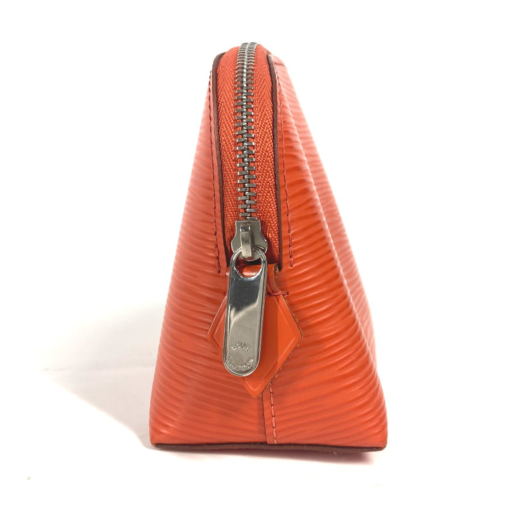 LOUIS VUITTON Cosmetics Pouch M40642 Epi Leather Orange Epi Pochette Cosmetic PM Women Used Authentic
