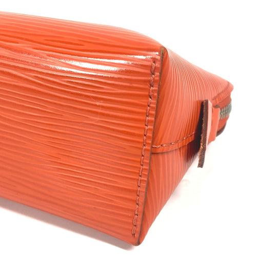 LOUIS VUITTON Cosmetics Pouch M40642 Epi Leather Orange Epi Pochette Cosmetic PM Women Used Authentic
