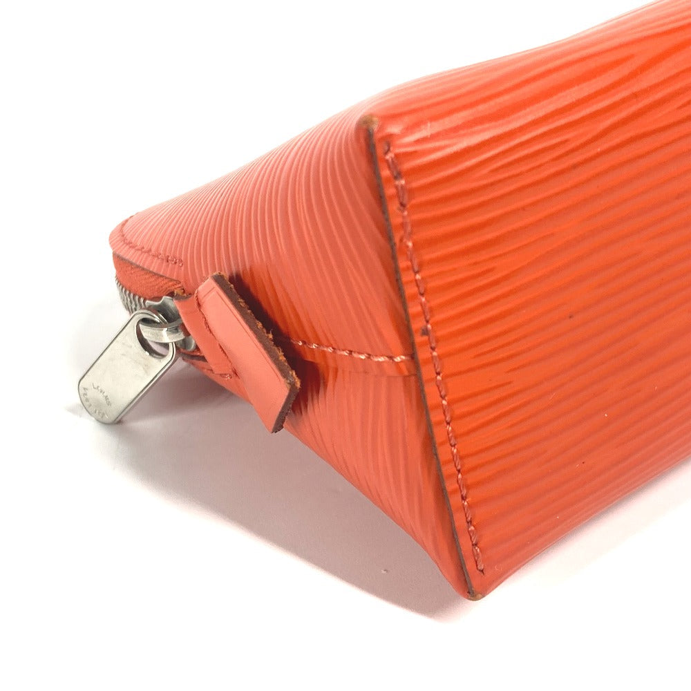 LOUIS VUITTON Cosmetics Pouch M40642 Epi Leather Orange Epi Pochette Cosmetic PM Women Used Authentic
