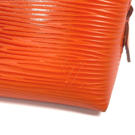 LOUIS VUITTON Cosmetics Pouch M40642 Epi Leather Orange Epi Pochette Cosmetic PM Women Used Authentic