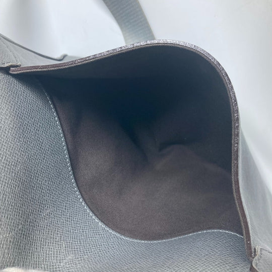 LOUIS VUITTON Shoulder Bag M32623 Taiga Leather gray Taiga Roman MM mens Used Authentic
