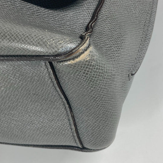 LOUIS VUITTON Shoulder Bag M32623 Taiga Leather gray Taiga Roman MM mens Used Authentic