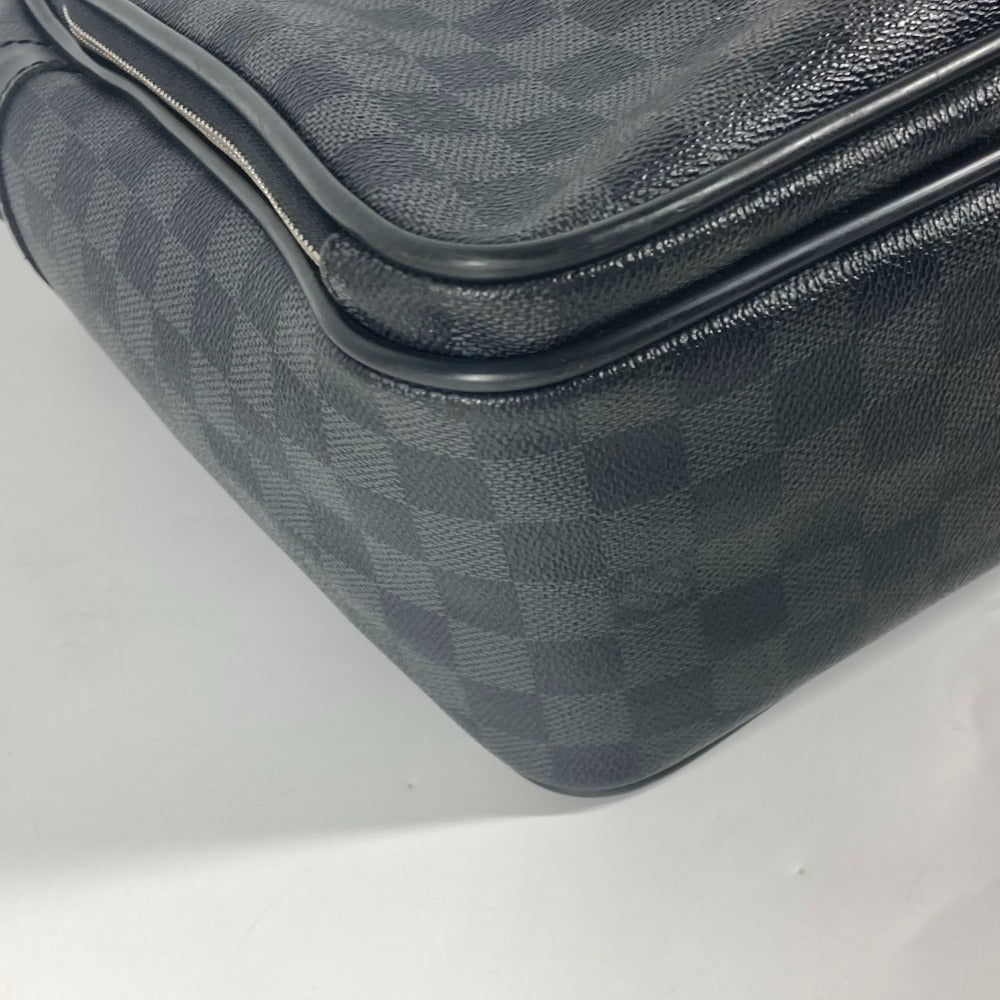 LOUIS VUITTON Business bag N23253 Damier Grafitto Canvas black Damier Grafitte Ikar mens Used Authentic