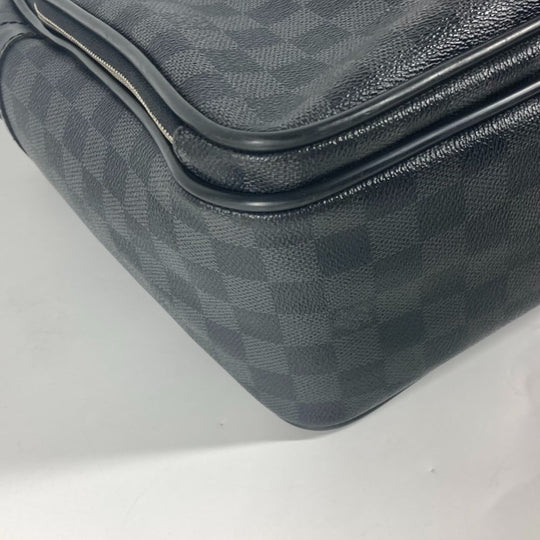 LOUIS VUITTON Business bag N23253 Damier Grafitto Canvas black Damier Grafitte Ikar mens Used Authentic