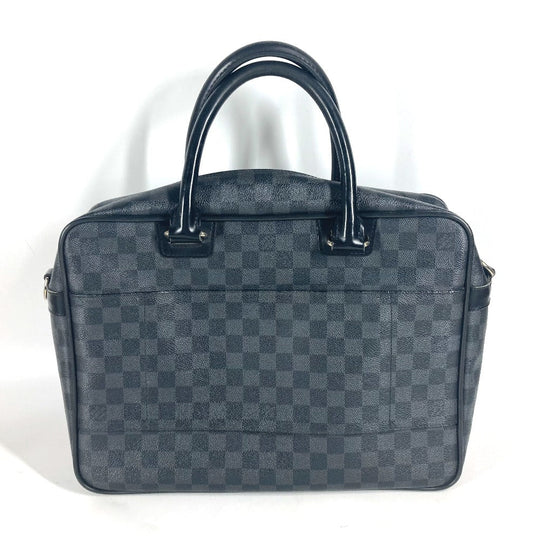 LOUIS VUITTON Business bag N23253 Damier Grafitto Canvas black Damier Grafitte Ikar mens Used Authentic