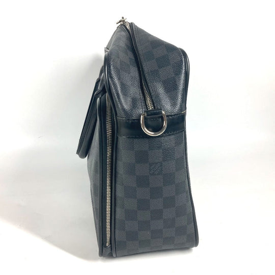LOUIS VUITTON Business bag N23253 Damier Grafitto Canvas black Damier Grafitte Ikar mens Used Authentic