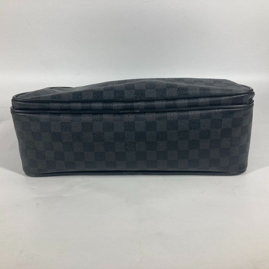 LOUIS VUITTON Business bag N23253 Damier Grafitto Canvas black Damier Grafitte Ikar mens Used Authentic