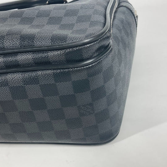 LOUIS VUITTON Business bag N23253 Damier Grafitto Canvas black Damier Grafitte Ikar mens Used Authentic
