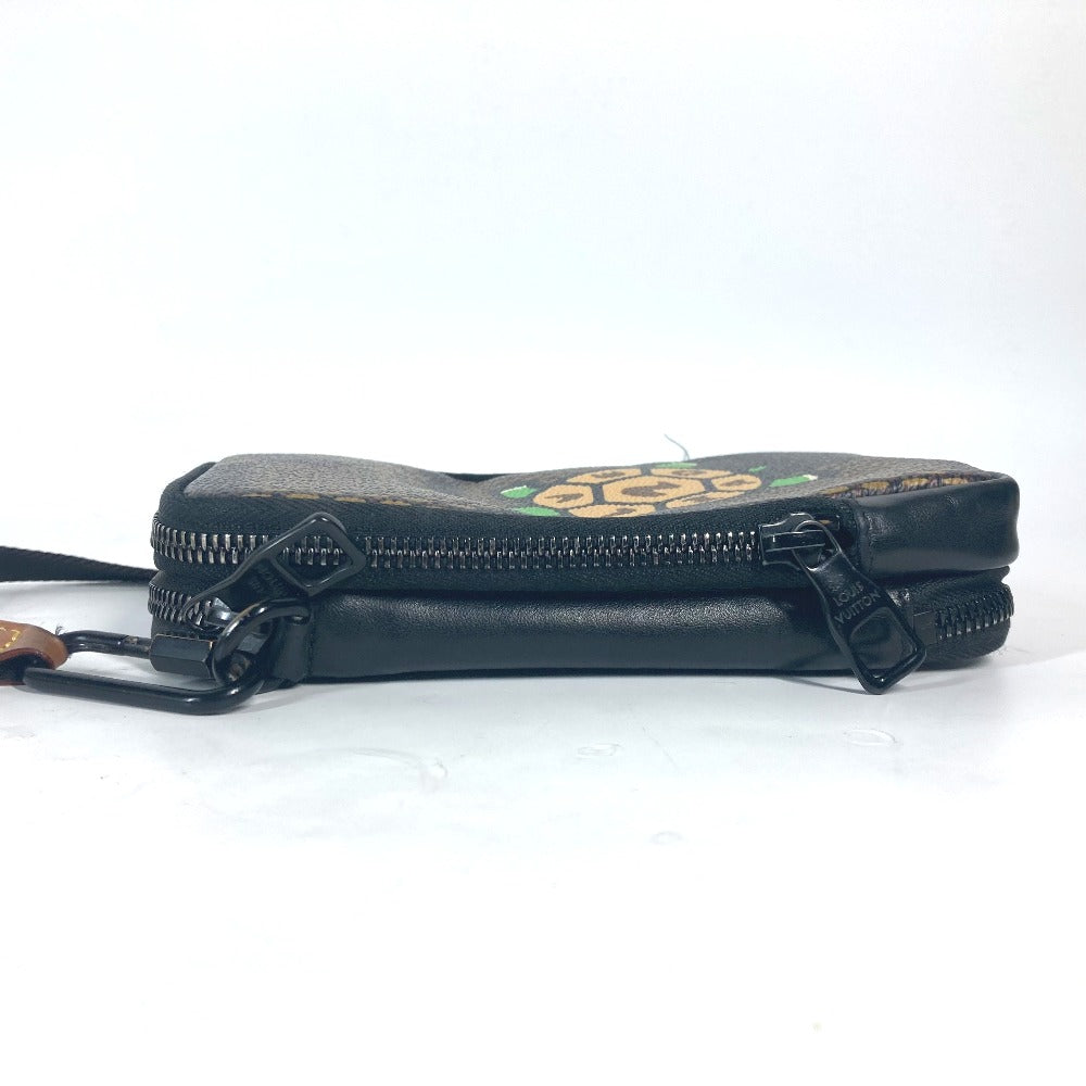 LOUIS VUITTON Shoulder Bag N40377 Damier Giant Canvas Brown Damier Giant NIGO collaboration Double phone pouch mens Used Authentic