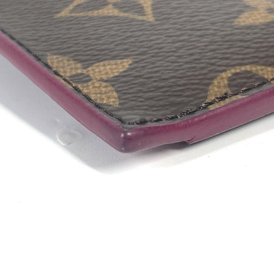 LOUIS VUITTON Coin case M67889 Monogram canvas Brown Monogram Porte Cartes Zip Women Used Authentic