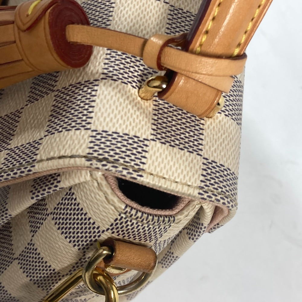 LOUIS VUITTON Handbag N41581 Damier Azur Canvas white Damier Azur with tassel charm Croisette Women Used Authentic