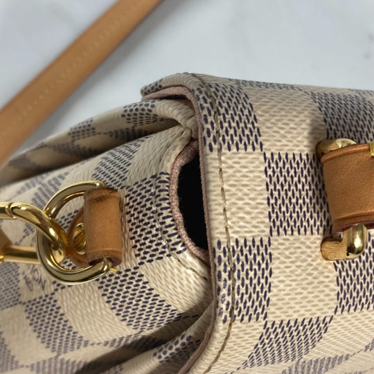 LOUIS VUITTON Handbag N41581 Damier Azur Canvas white Damier Azur with tassel charm Croisette Women Used Authentic
