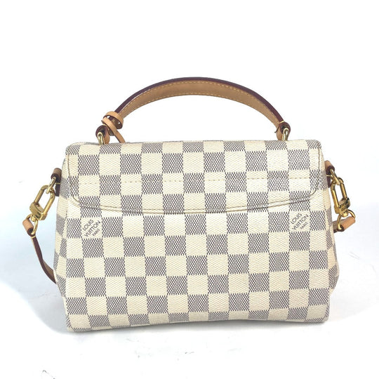 LOUIS VUITTON Handbag N41581 Damier Azur Canvas white Damier Azur with tassel charm Croisette Women Used Authentic
