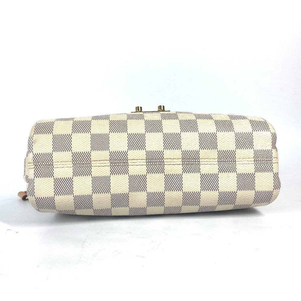 LOUIS VUITTON Handbag N41581 Damier Azur Canvas white Damier Azur with tassel charm Croisette Women Used Authentic