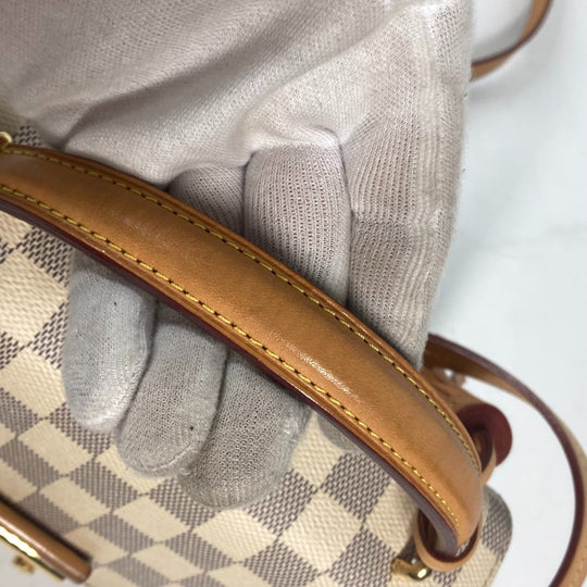 LOUIS VUITTON Handbag N41581 Damier Azur Canvas white Damier Azur with tassel charm Croisette Women Used Authentic