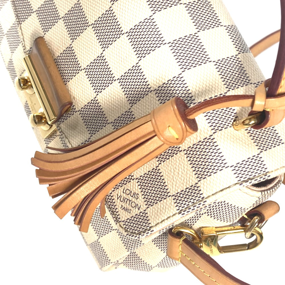 LOUIS VUITTON Handbag N41581 Damier Azur Canvas white Damier Azur with tassel charm Croisette Women Used Authentic