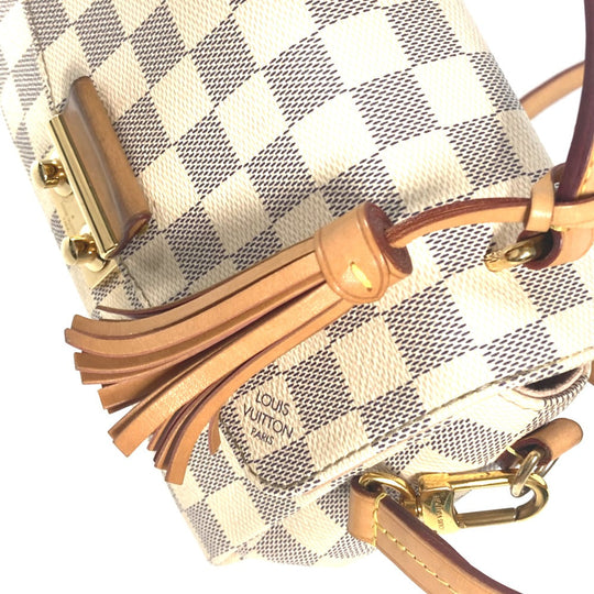 LOUIS VUITTON Handbag N41581 Damier Azur Canvas white Damier Azur with tassel charm Croisette Women Used Authentic