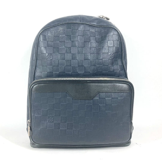 LOUIS VUITTON Backpack N40091 Damier Anfini Leather Navy Damier Anfini campus backpack unisex(Unisex) Used Authentic