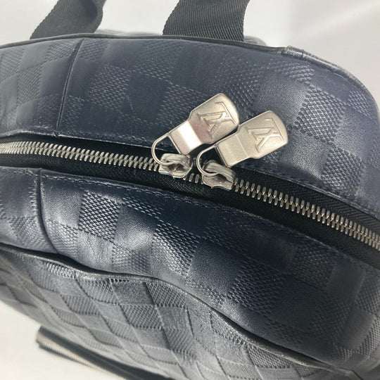 LOUIS VUITTON Backpack N40091 Damier Anfini Leather Navy Damier Anfini campus backpack unisex(Unisex) Used Authentic