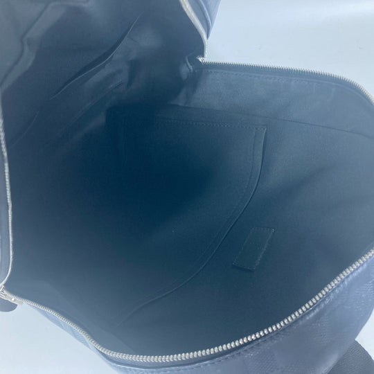 LOUIS VUITTON Backpack N40091 Damier Anfini Leather Navy Damier Anfini campus backpack unisex(Unisex) Used Authentic