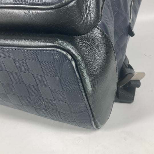 LOUIS VUITTON Backpack N40091 Damier Anfini Leather Navy Damier Anfini campus backpack unisex(Unisex) Used Authentic