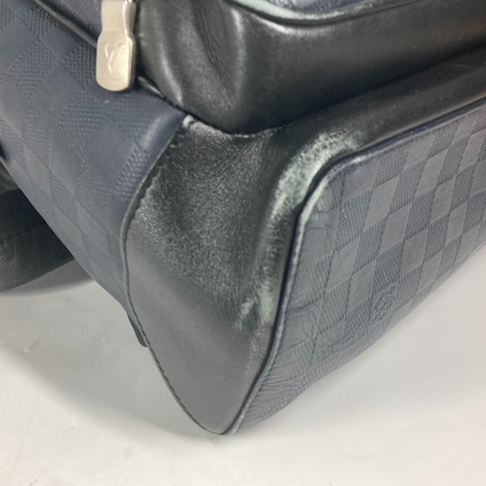 LOUIS VUITTON Backpack N40091 Damier Anfini Leather Navy Damier Anfini campus backpack unisex(Unisex) Used Authentic