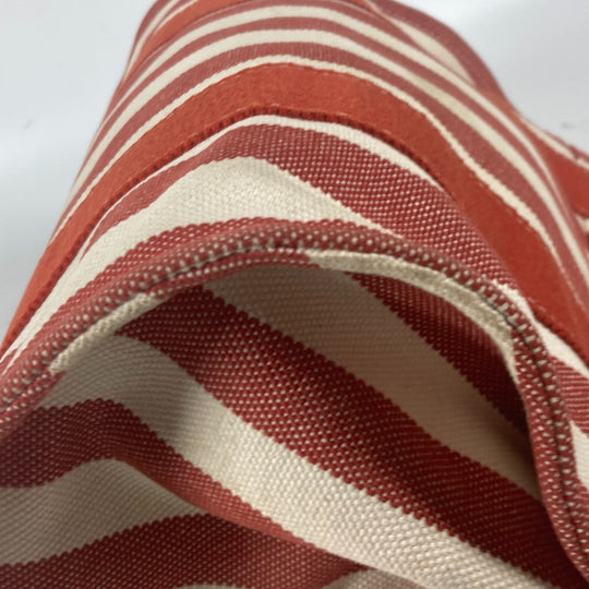 HERMES Tote Bag canvas Red stripe Cannes PM Women Used Authentic